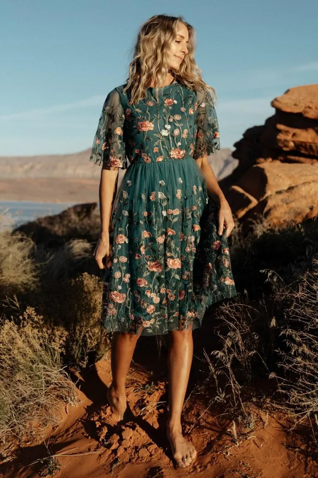 Women Duchess Tulle Dress Jade Garden Baltic Born Short Dresses