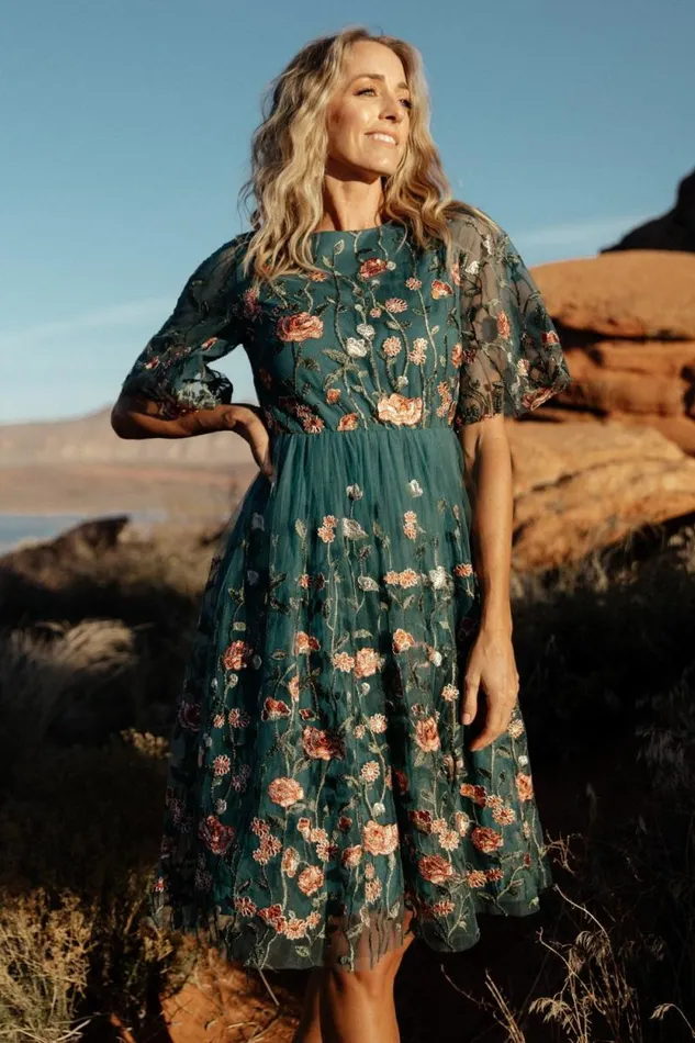 Women Duchess Tulle Dress Jade Garden Baltic Born Short Dresses