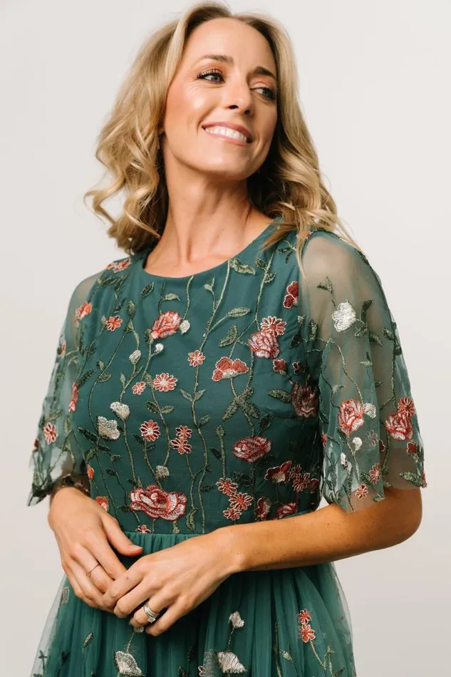 Women Duchess Tulle Dress Jade Garden Baltic Born Short Dresses