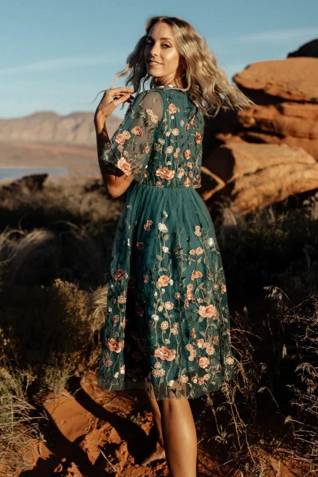 Women Duchess Tulle Dress Jade Garden Baltic Born Short Dresses