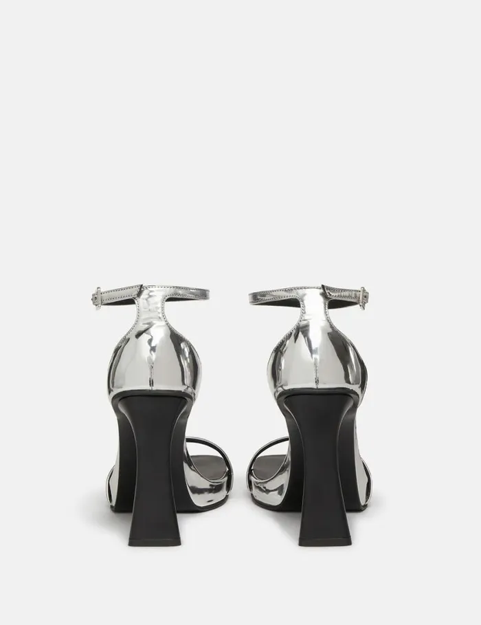 Women Elsa Mirrored Heeled Sandals Silver Stella McCartney Heels
