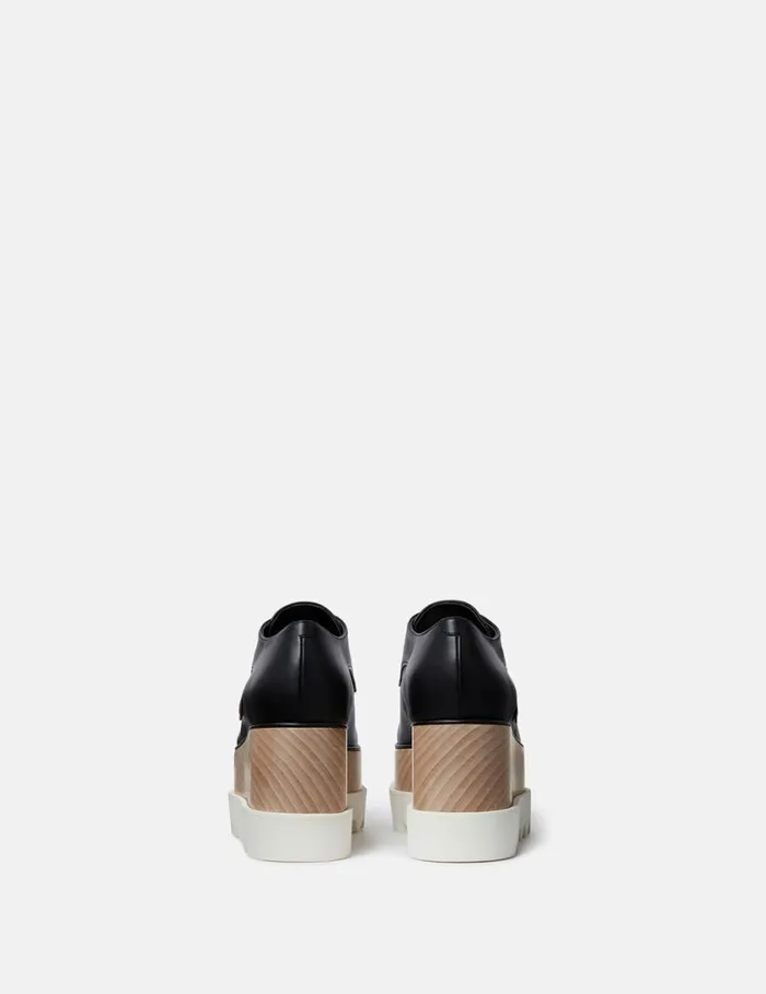 Women Elyse Lip Appliqu Platform Shoes Black Stella McCartney Wedges Women Elyse Lip Appliqu Platform Shoes Black Stella McCartney Wedges