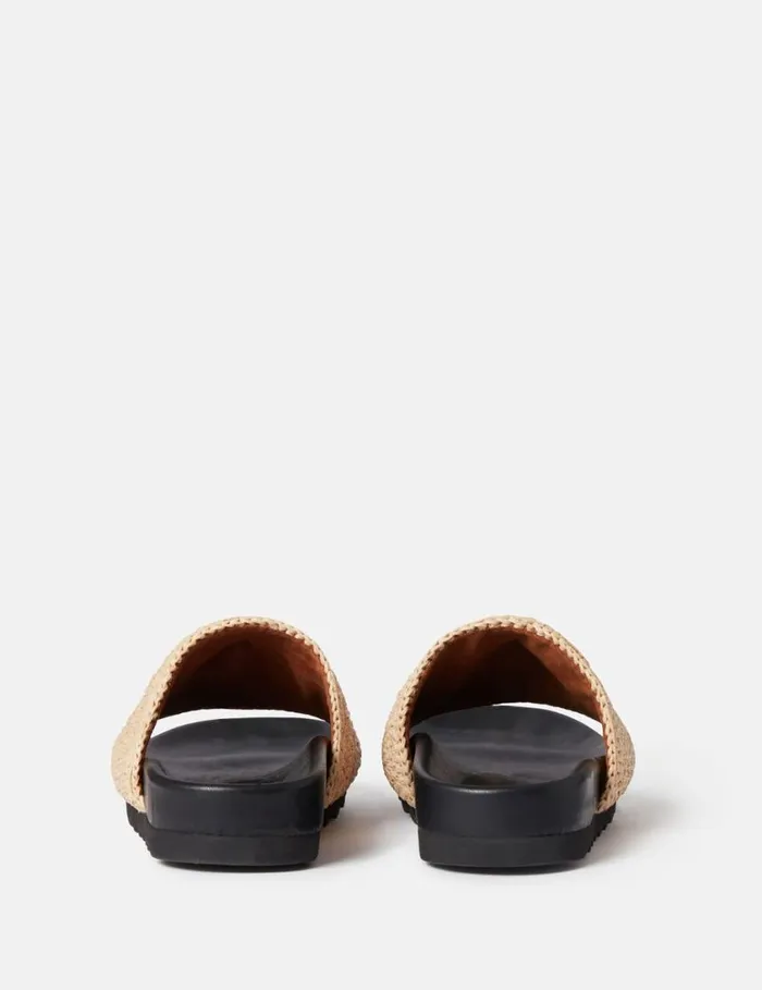 Women Elyse Raffia Logo Sandals Naturalblack Stella McCartney Sandals