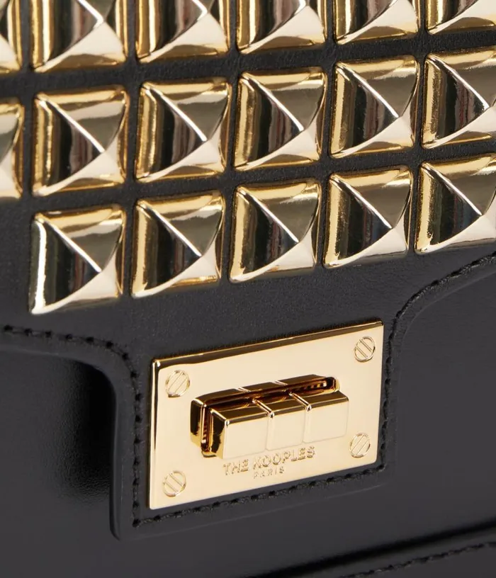 Women Emily Small Bag In Black Leather With Spikes THE KOOPLES Bags