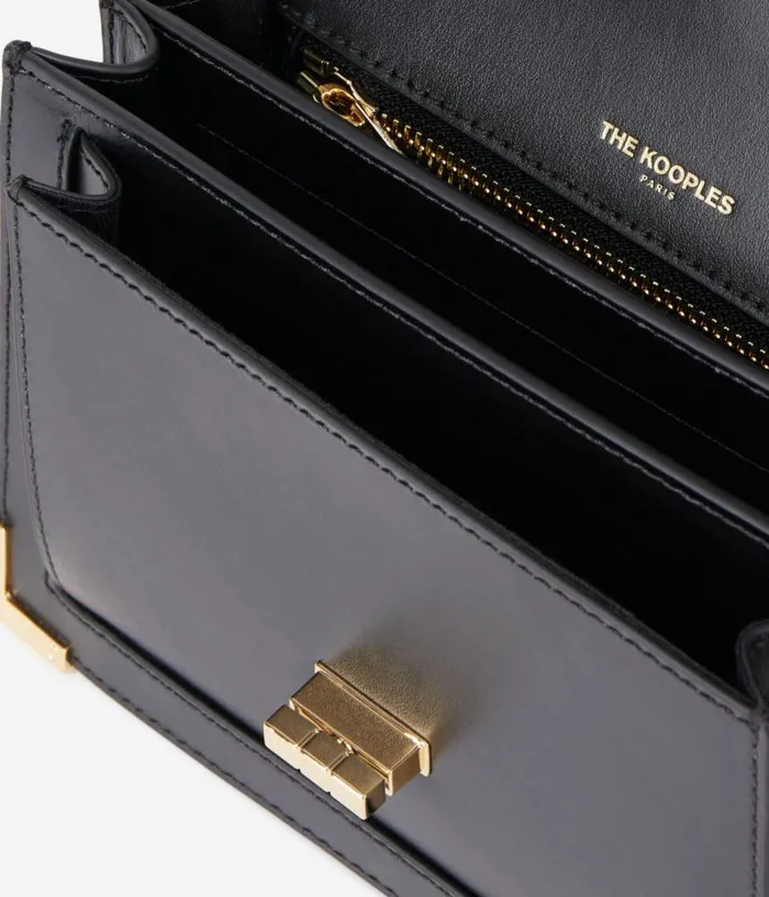 Women Emily Small Bag In Black Leather With Spikes THE KOOPLES Bags