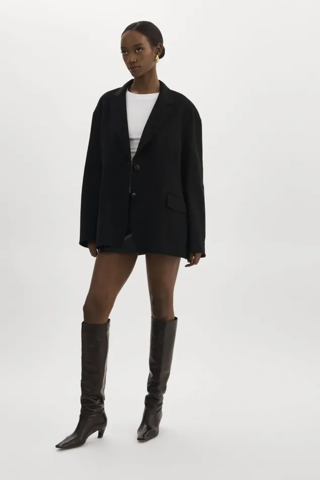 Women ENNIS Oversized Wool Blazer Black LAMARQUE Blazers