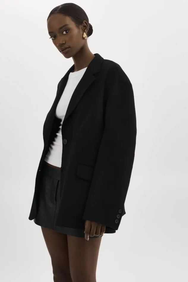 Women ENNIS Oversized Wool Blazer Black LAMARQUE Blazers