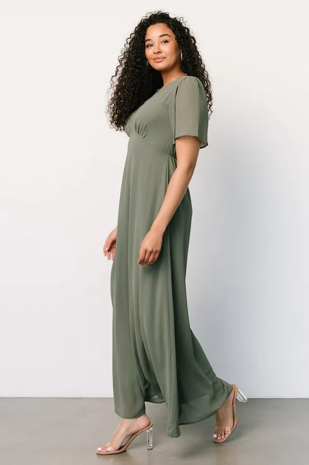 Women Esti Maxi Dress Dark Sage Baltic Born Maxi Dresses Women Esti Maxi Dress Dark Sage Baltic Born Maxi Dresses
