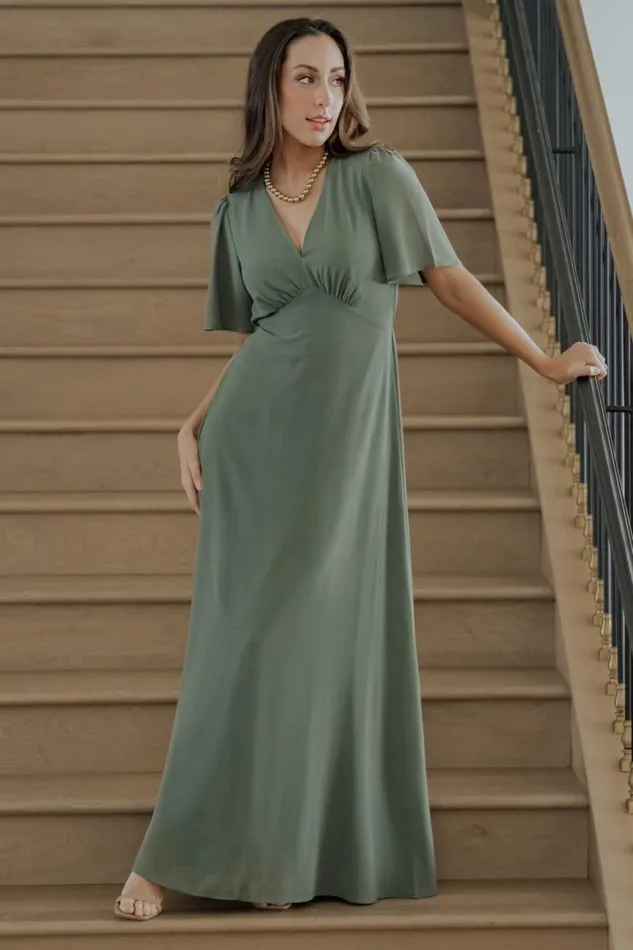 Women Esti Maxi Dress Dark Sage Baltic Born Maxi Dresses Women Esti Maxi Dress Dark Sage Baltic Born Maxi Dresses