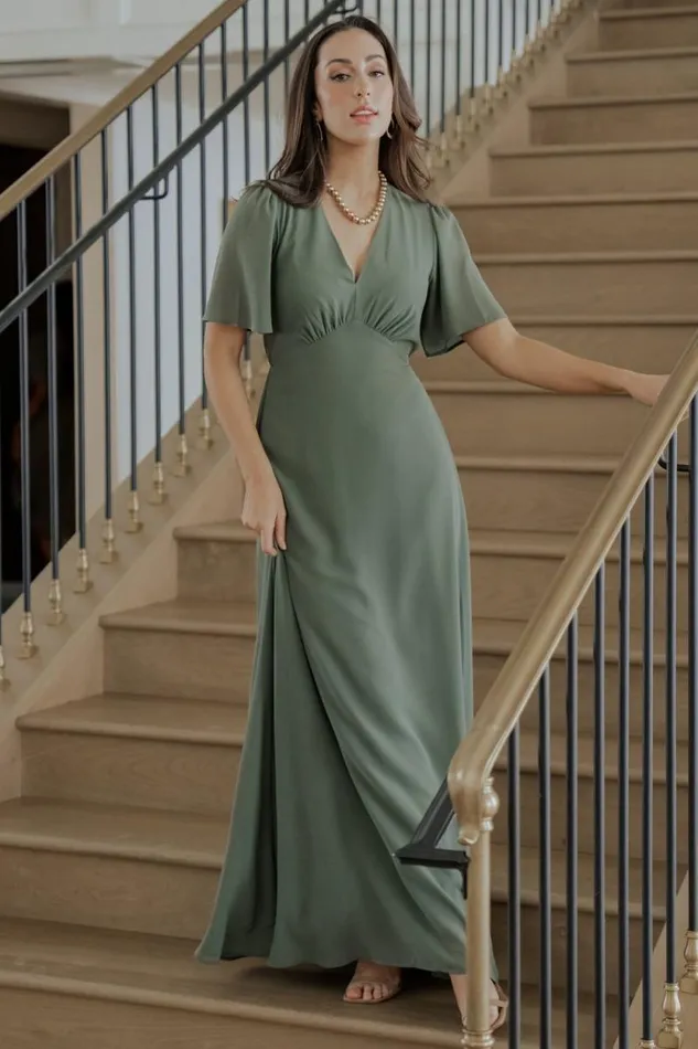 Women Esti Maxi Dress Dark Sage Baltic Born Maxi Dresses Women Esti Maxi Dress Dark Sage Baltic Born Maxi Dresses