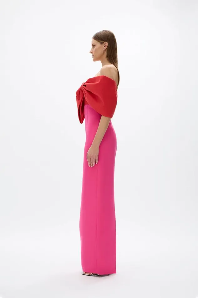 Women Evening Dresses Rachel Gilbert Kace Gown Hot PinkRed Women Evening Dresses Rachel Gilbert Kace Gown Hot PinkRed