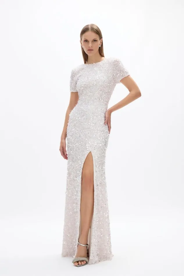Women Evening Dresses Rachel Gilbert Nixie Gown Ivory