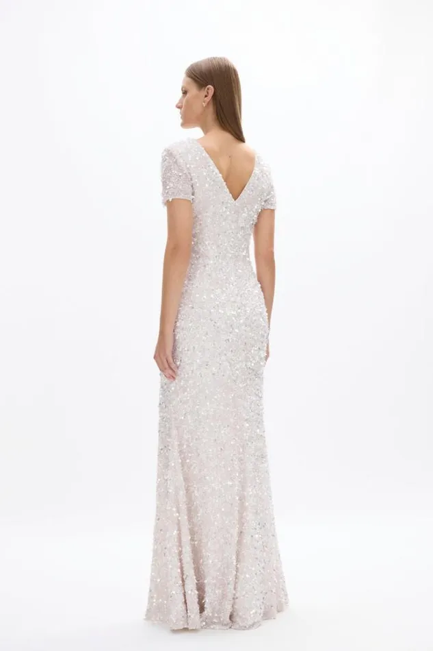 Women Evening Dresses Rachel Gilbert Nixie Gown Ivory