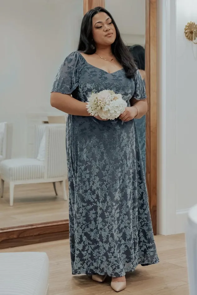 Women Everley Velvet Maxi Dress Dusty Blue Baltic Born Maxi Dresses Women Everley Velvet Maxi Dress Dusty Blue Baltic Born Maxi Dresses