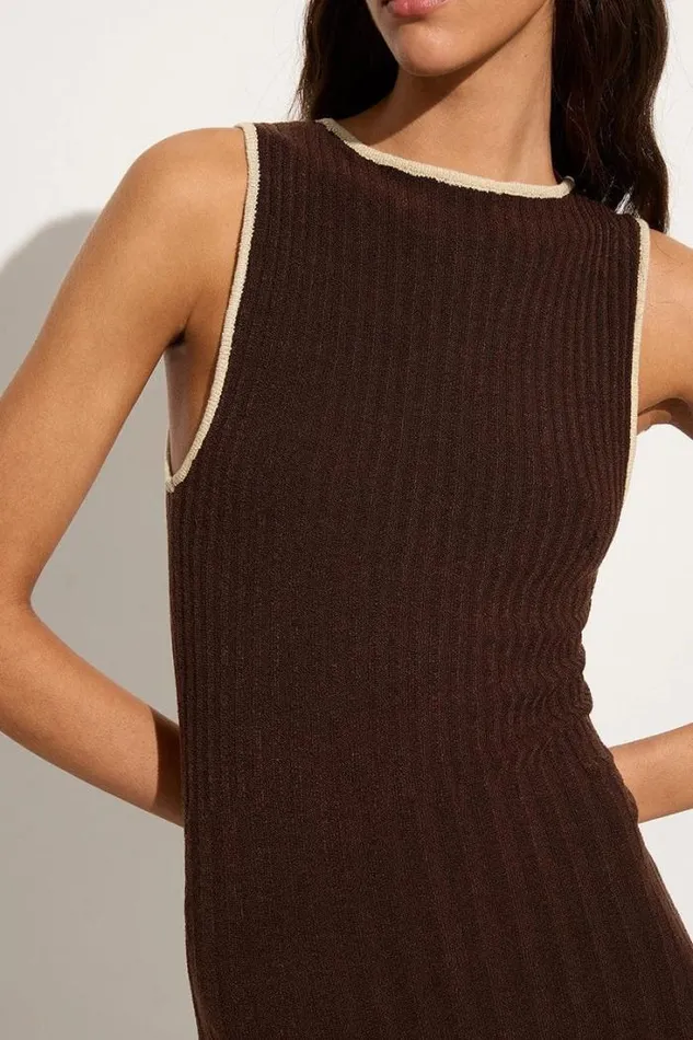 Women Faithfull The Brand Dresses Artemi Knit Dress Coffee