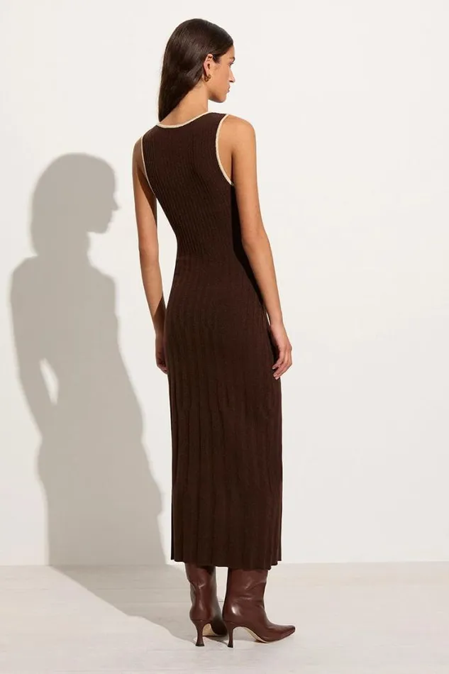 Women Faithfull The Brand Dresses Artemi Knit Dress Coffee