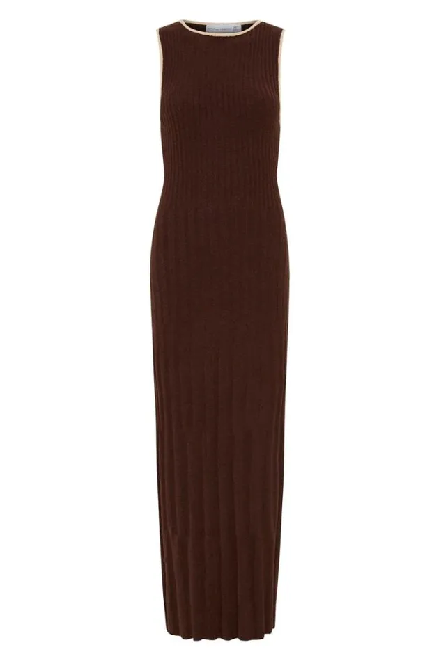 Women Faithfull The Brand Dresses Artemi Knit Dress Coffee