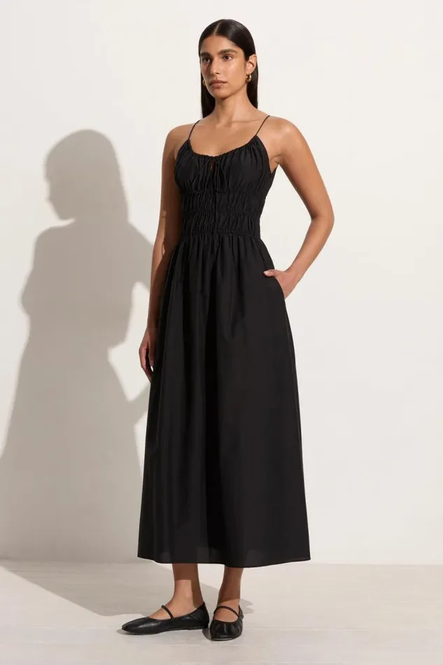 Women Faithfull The Brand Dresses Carinna Midi Dress Black