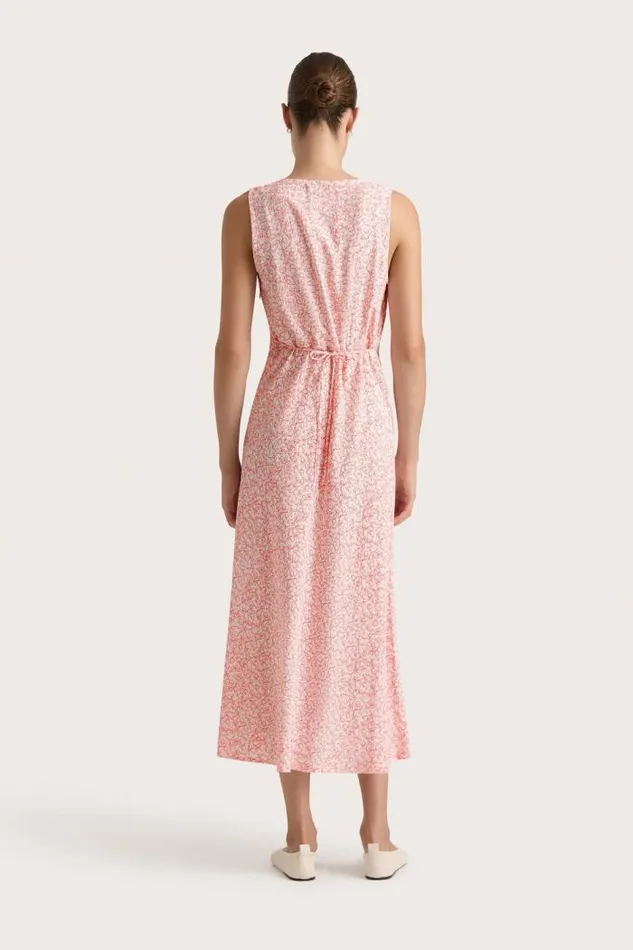 Women Faithfull The Brand Dresses Jardin Midi Dress Calla Vermillion