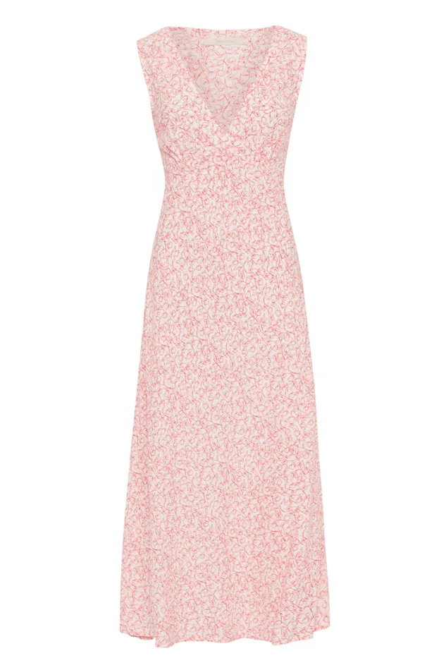 Women Faithfull The Brand Dresses Jardin Midi Dress Calla Vermillion