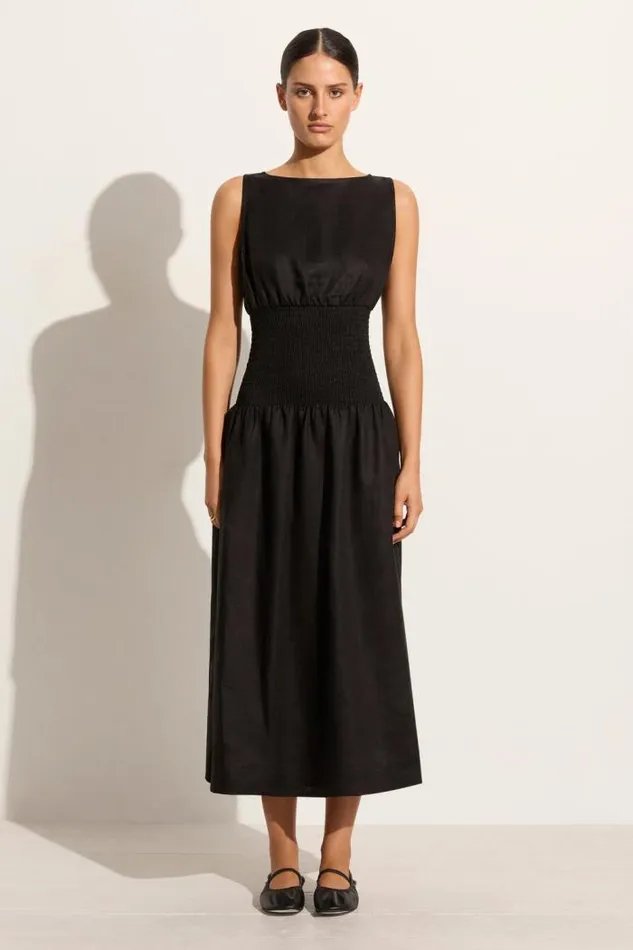 Women Faithfull The Brand Dresses La Canella Midi Dress Black