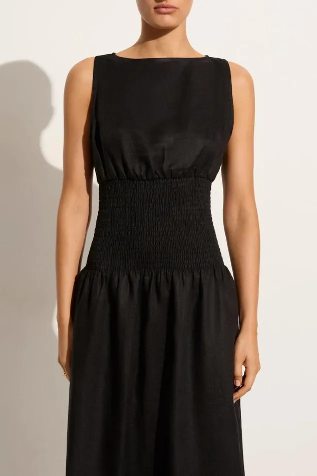 Women Faithfull The Brand Dresses La Canella Midi Dress Black