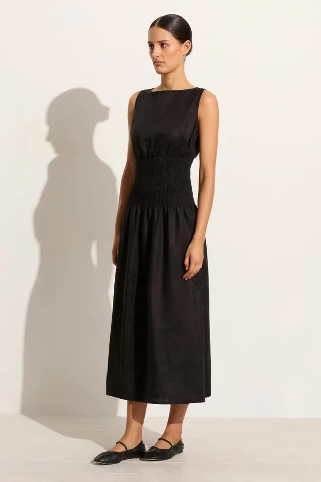 Women Faithfull The Brand Dresses La Canella Midi Dress Black