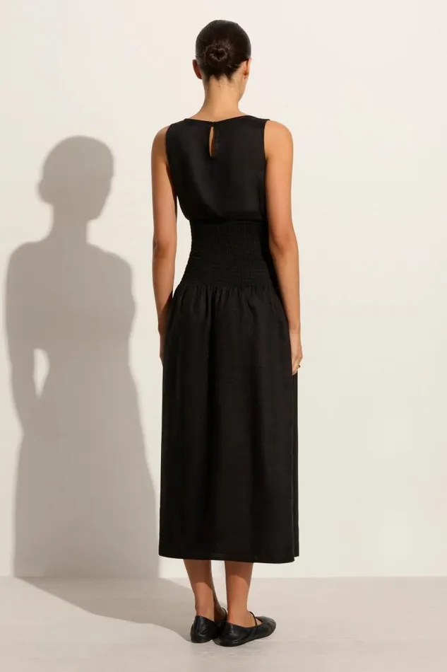 Women Faithfull The Brand Dresses La Canella Midi Dress Black