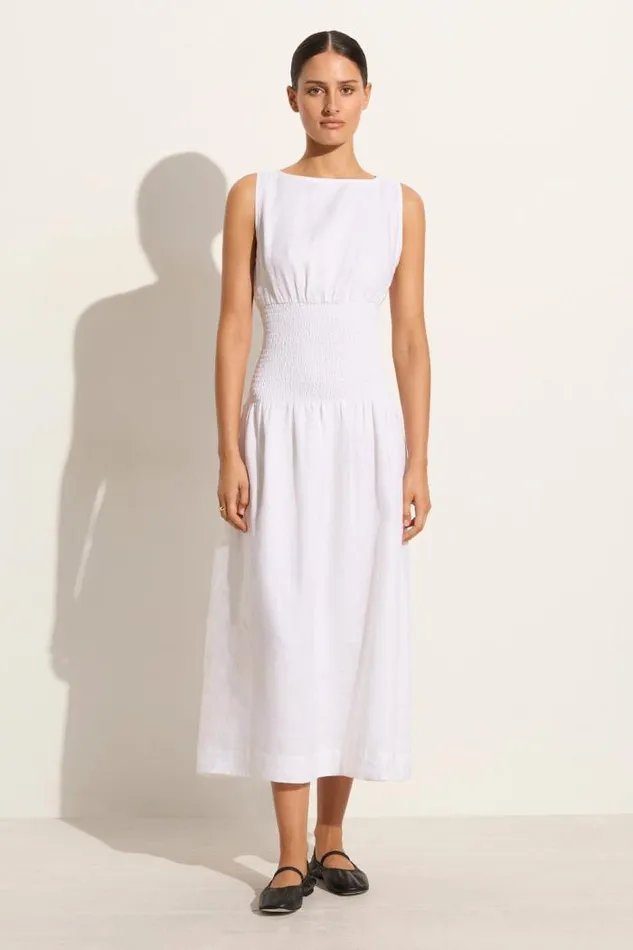Women Faithfull The Brand Dresses La Canella Midi Dress White