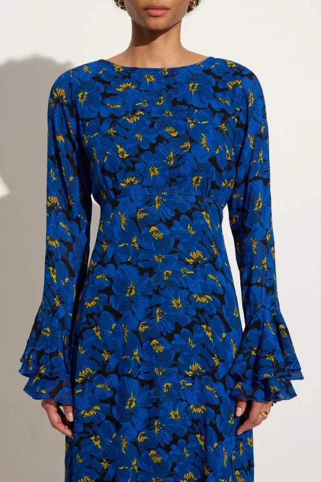 Women Faithfull The Brand Dresses La Joya Maxi Dress El Limon Floral Blue