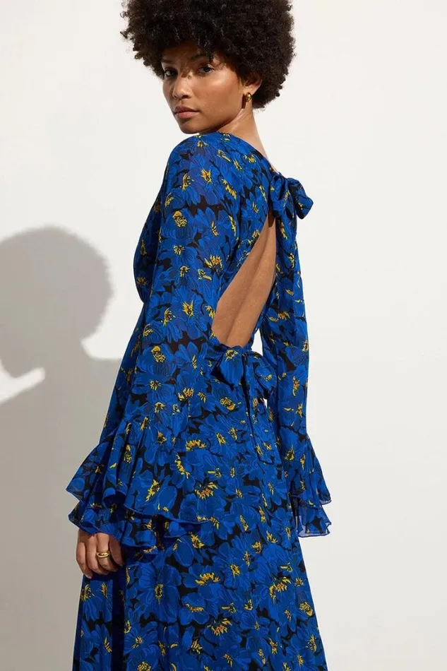 Women Faithfull The Brand Dresses La Joya Maxi Dress El Limon Floral Blue