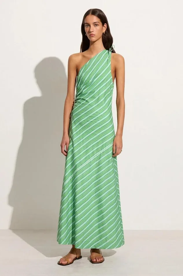 Women Faithfull The Brand Dresses Laureles Maxi Dress Akaia Stripe Green