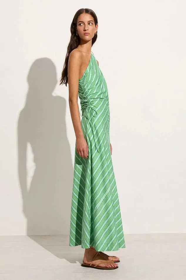 Women Faithfull The Brand Dresses Laureles Maxi Dress Akaia Stripe Green