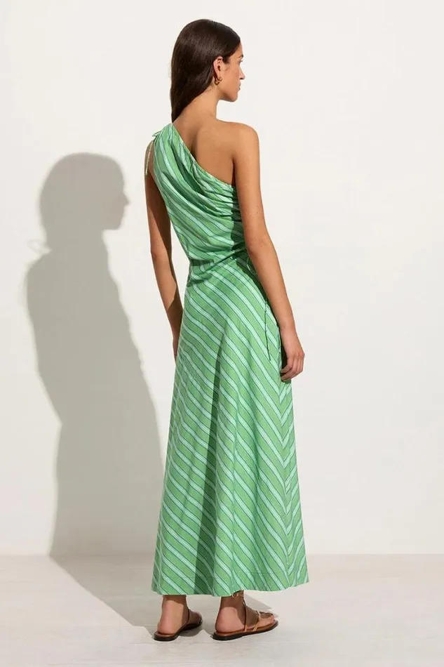 Women Faithfull The Brand Dresses Laureles Maxi Dress Akaia Stripe Green