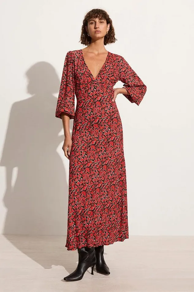 Women Faithfull The Brand Dresses Marcia Midi Dress Salema Floral
