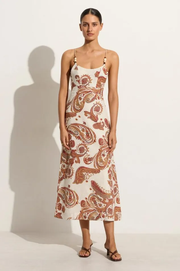 Women Faithfull The Brand Dresses Regina Midi Dress Alessia Paisley