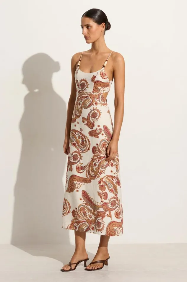 Women Faithfull The Brand Dresses Regina Midi Dress Alessia Paisley