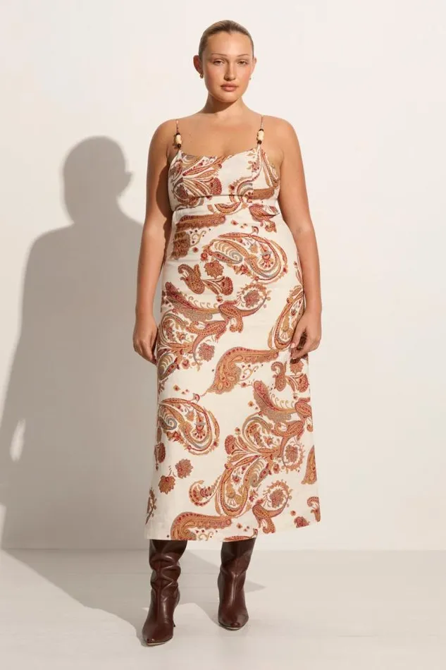 Women Faithfull The Brand Dresses Regina Midi Dress Alessia Paisley