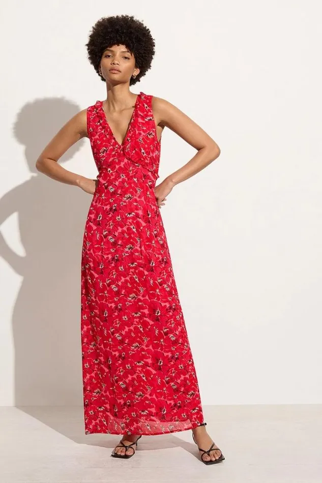 Women Faithfull The Brand Dresses San Luis Maxi Dress El Limon Floral Pink
