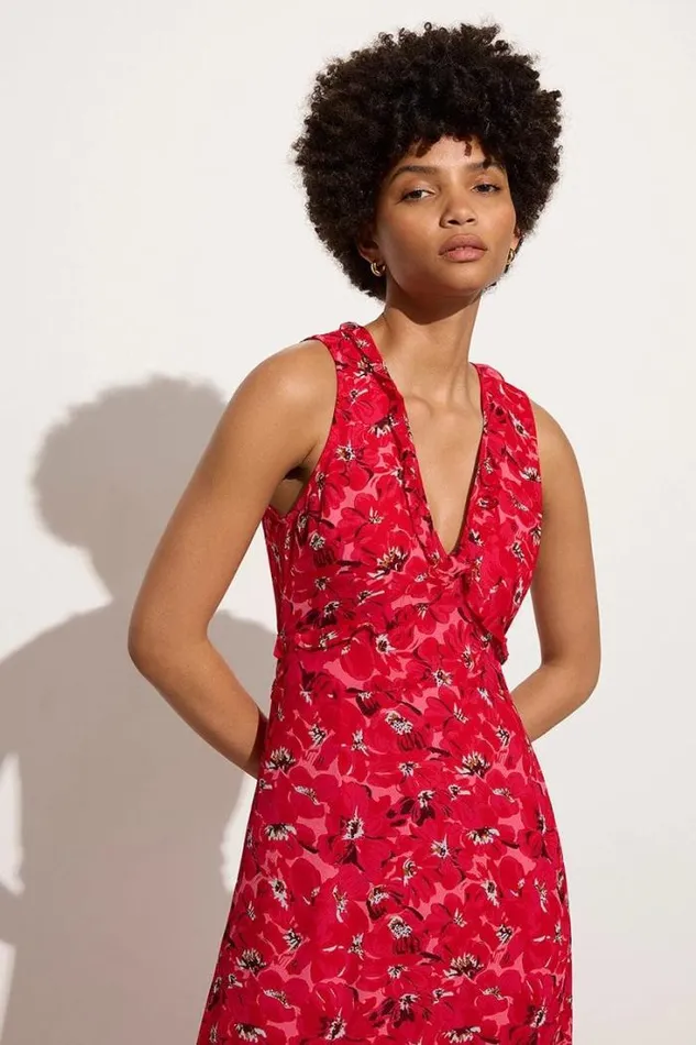 Women Faithfull The Brand Dresses San Luis Maxi Dress El Limon Floral Pink