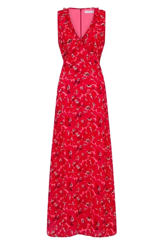 Women Faithfull The Brand Dresses San Luis Maxi Dress El Limon Floral Pink