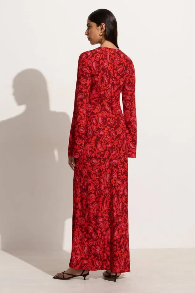 Women Faithfull The Brand Dresses Santino Maxi Dress Selcetta Paisley Red