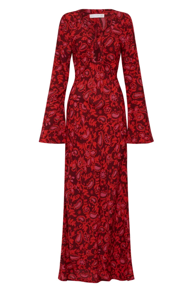 Women Faithfull The Brand Dresses Santino Maxi Dress Selcetta Paisley Red