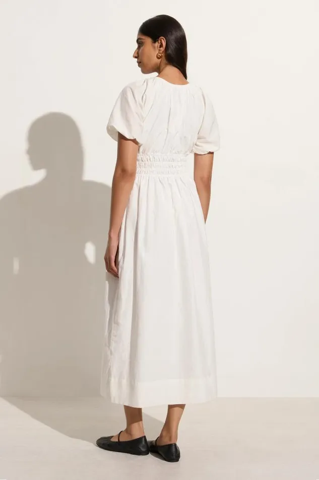 Women Faithfull The Brand Dresses Teatro Midi Dress White