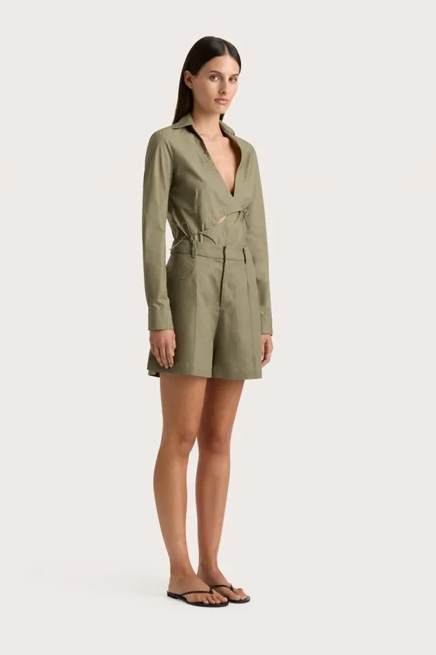 Women Faithfull The Brand Skirts and Shorts Antibes Short Khaki