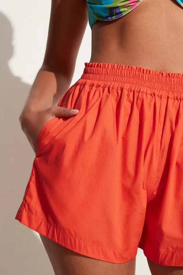 Women Faithfull The Brand Skirts and Shorts Elva Shorts Morange 8211 Final Sale