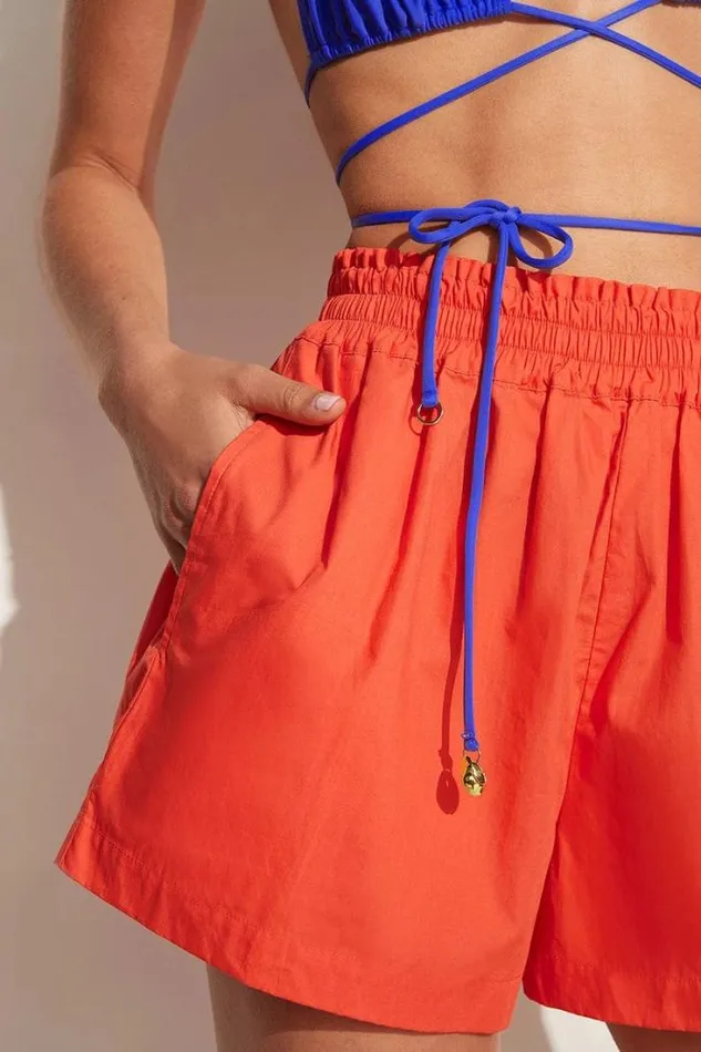 Women Faithfull The Brand Skirts and Shorts Elva Shorts Morange 8211 Final Sale