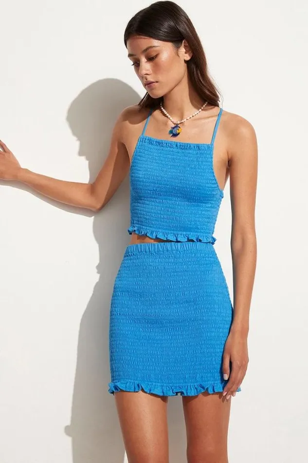 Women Faithfull The Brand Skirts and Shorts Esti Skirt Turquoise 8211 Final Sale