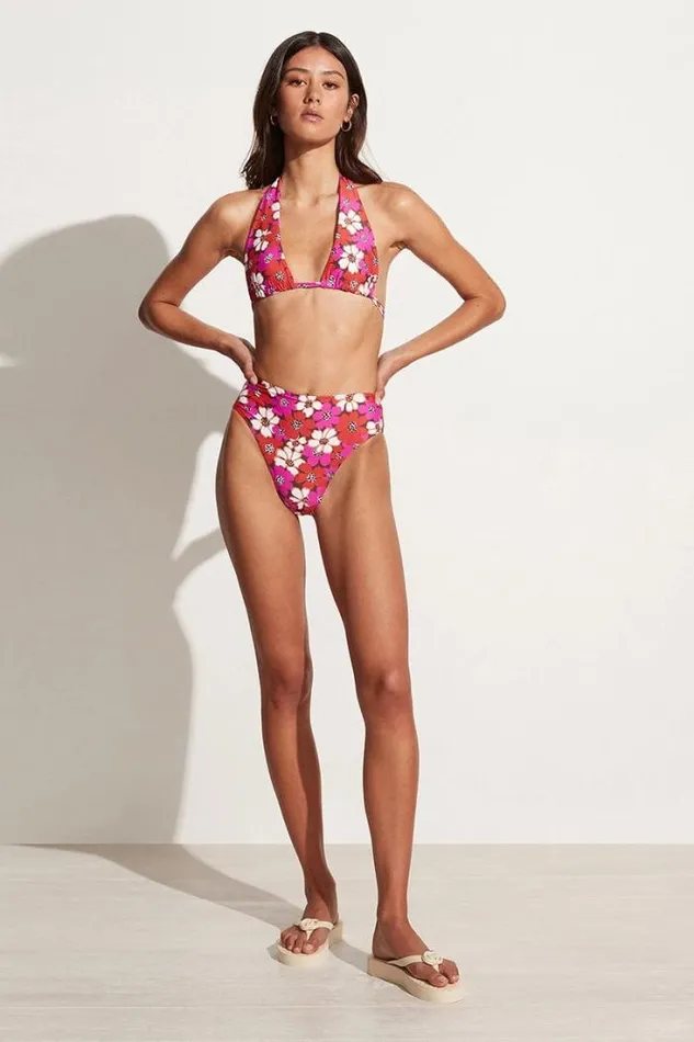 Women Faithfull The Brand Swim Chania Bikini Bottoms Li Reni Floral Print Fuchsia 8211 Final Sale