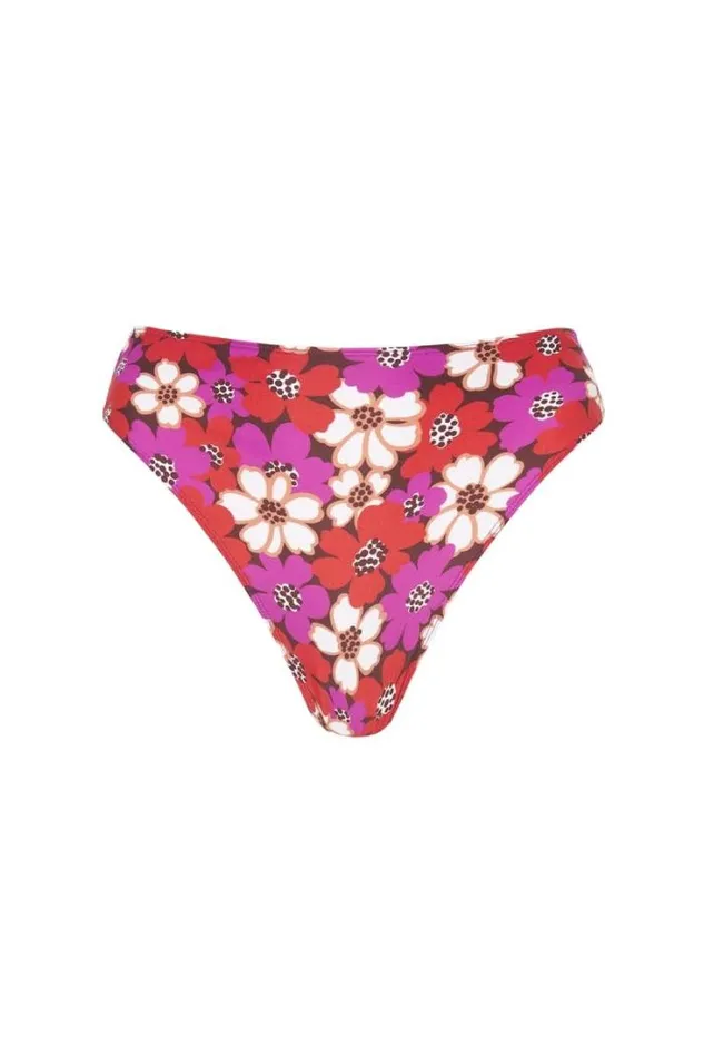 Women Faithfull The Brand Swim Chania Bikini Bottoms Li Reni Floral Print Fuchsia 8211 Final Sale